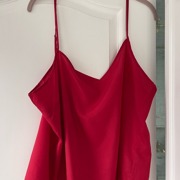 J. Crew Red Lace Top with Tulle Ruffle 2X $128 - Picture 9 of 10